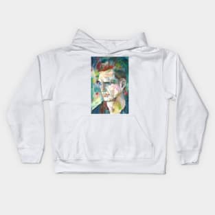 JACK KEROUAC watercolor portrait .5 Kids Hoodie